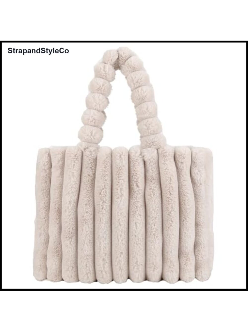 Faux Fur Fluffy Tote Bag Fuzzy Purse Plush Handbag